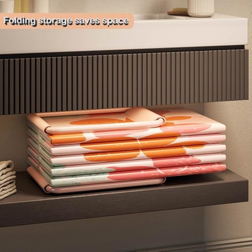 Genrenyen Portable Bathtub for Adult 47" Large Foldable No Installation Bath Tub for Shower Stall, Bathroom Hot SPA Soaking Standing Tub, Collapsible Plunge Bathtub (Pink, 47.2"×21.6"×19.6")