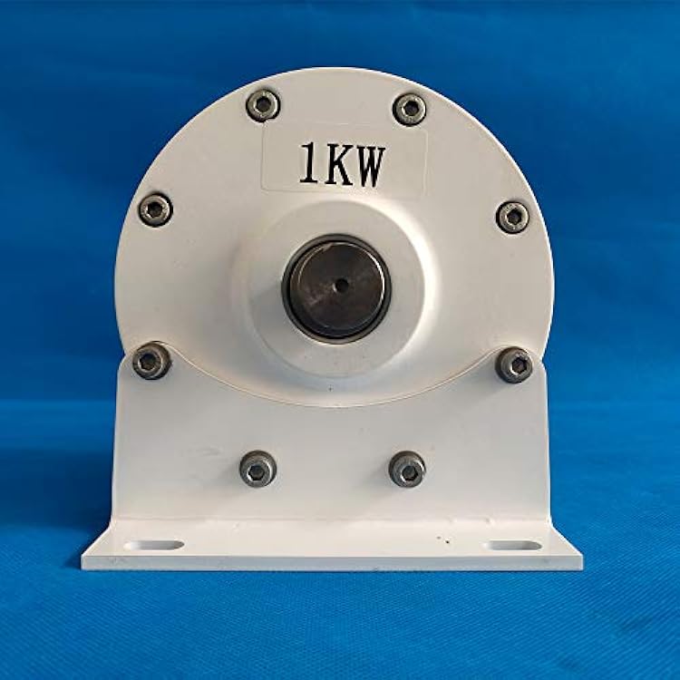 Low Speed 1000W 500RPM Gearless Permanent Magnet Generator 24V 48V 3 Phase 1KW AC Alternator Wind Water Turbine (Direct Shaft, 24V With Base)