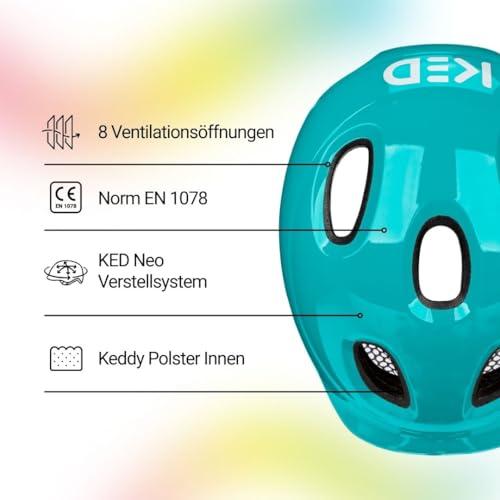 Casco de bicicleta infantil KED ligero y ajustable con sistema 360 3
