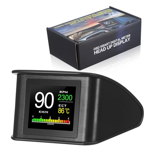 Affichage tête haute P10 : compteur de vitesse numérique portable et compact en plastique léger