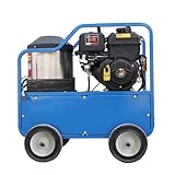 Hot Water Pressure Washer 4000PSI 4GPM,420cc 13.5HP Gas Engine with AR Pump, Commercial Heavy-Duty Power Washer for Trucks, Machinery, Concrete, Industrial Grease (Blue)