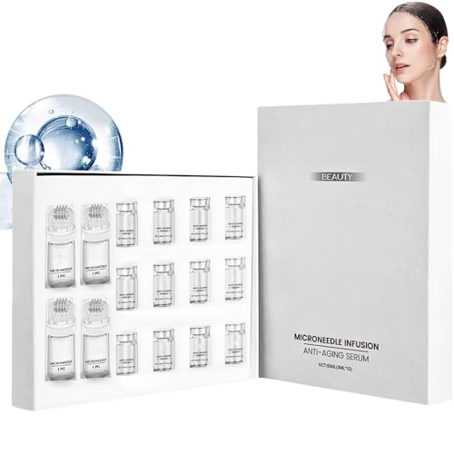 Micro Needling Infusion System for Face, Micro Infusion Kit, Anti-Aging Serum, Hyaluronic Acid Microneedling Serum, Microneedling Roller Kit for Face, Neck & Lip, Wrinkle Filler, Hydrating, Firming