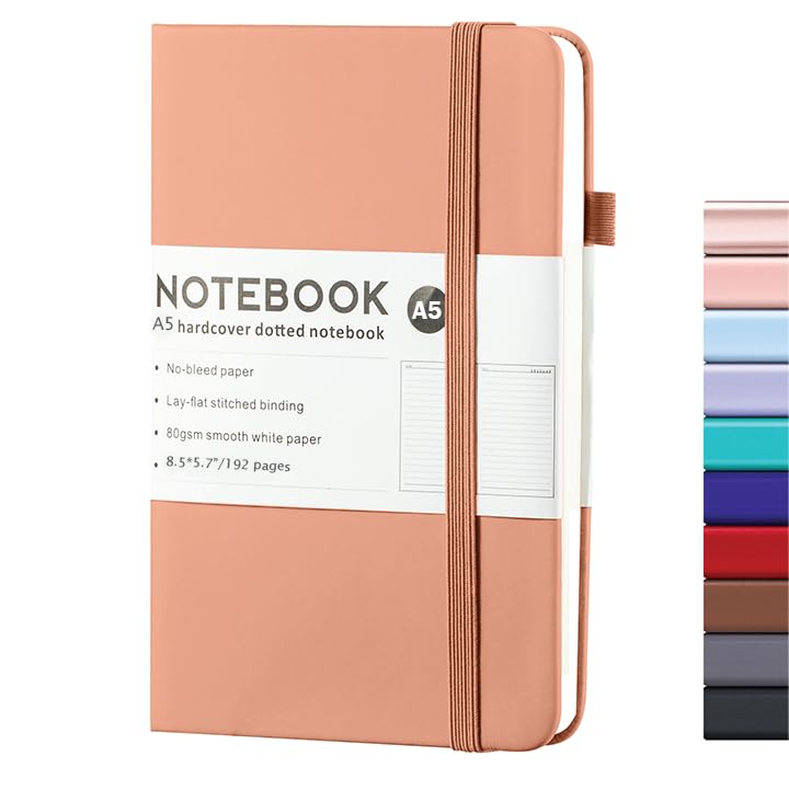 Red Dot Gift A5 Blush Pink Color 192 pages Dotted Notebook Perfect for Creative Writing and Organizing Your Thoughts with Eco-Friendly Paper Durable Binding and Stylish Design.