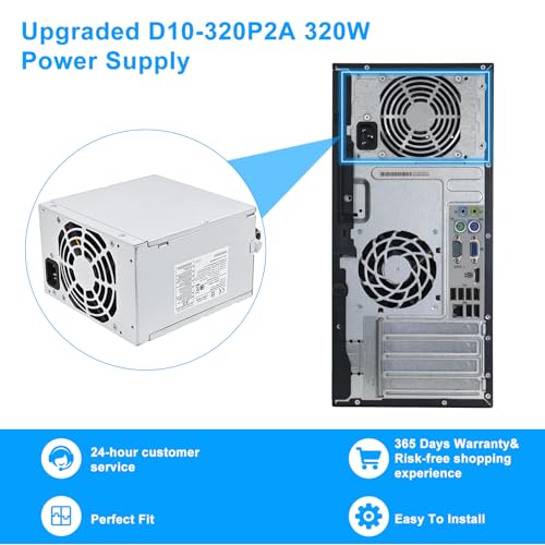 Fuente de alimentación S-Union 320W modelo D10-320P2A compatible HP miniatura 6