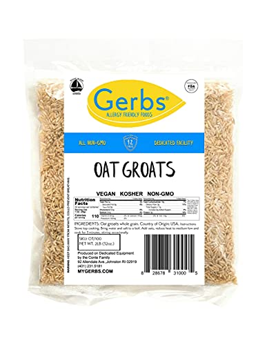 Gerbs Oat Lovers Bundle, 6 Total Pounds (Traditional Rolled Oats, Instant Oats & Oat Groats) Top 14 Food Allergen Free, Non Gmo, Kosher, Made In Rhode Island #TOP3