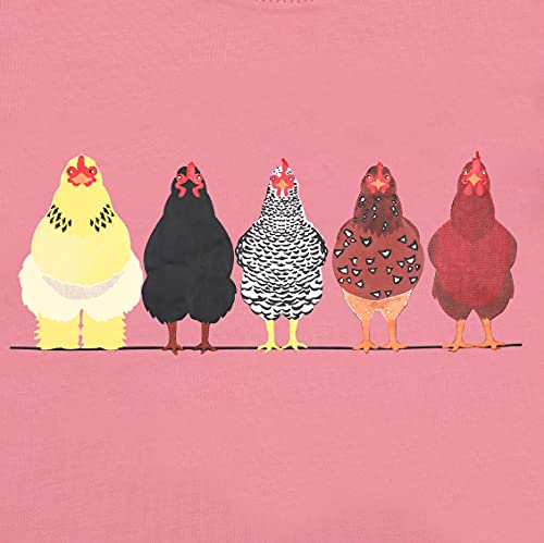 Vilove Chicken Farmer Toddler T-Shirt Cute Chicken Farm Cotton Boy Girl Clothes (Pink, 1-2T/Tag90, 1_Year) #TOP7