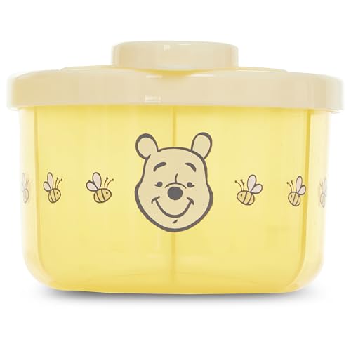 Disney Baby 2 Pack Formula Dispenser with Snap-On Lid for On-The-Go Feedings,Milk Powder Dispenser for Traveling with Infant, (Mickey Mouse, Minnie Mouse, Winnie The Pooh) 2 Pack