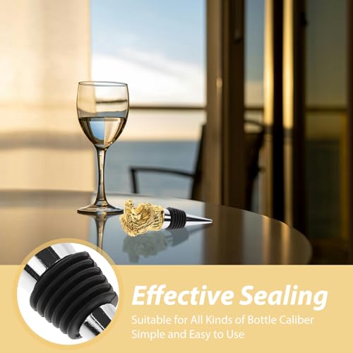 Tapón de botella de vino elegante para complementos de fiesta y regalos premium 4