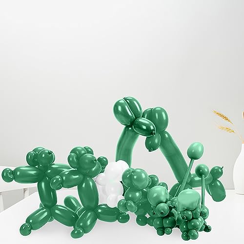 Image of 260 Balloons, 50pcs Dark Green Long Balloons for Arch, Animals Kit, Twisting