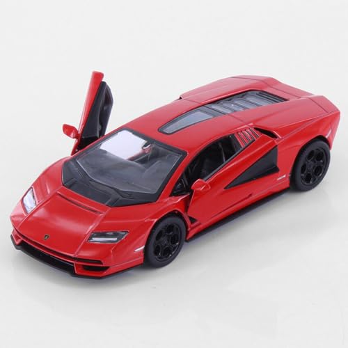 Easy Toys model car compatible with Lamborghini Countach LPI 800. Scale toy car with opening doors. Car modeling. (Red) - Image 2