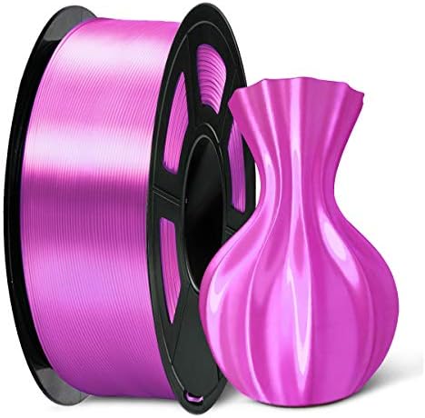 SUNLU Silk PLA Plus 3D Printer Filament, Silk PLA+ Filament 1.75mm with Smooth and Silky Glossy Finish, Good Rendering, Dimensional Accuracy +/- 0.02mm, 1kg (2.2lbs) Spool, Silk Purple