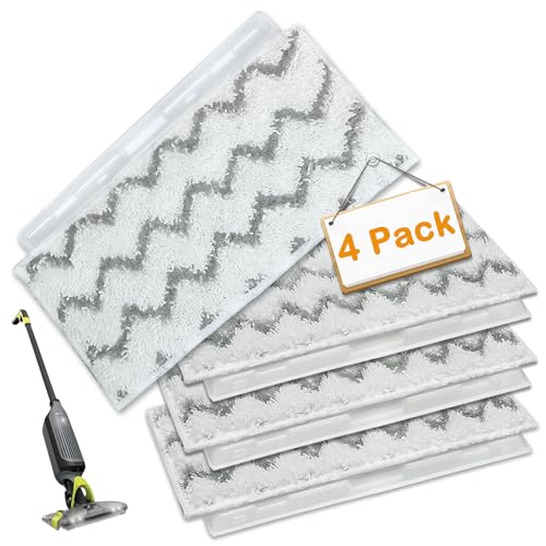 FFsign Reusable Mop Pad Refills Compatible with Shark Vacmop VM252 VM250 VM200 VM190 Replacement Vacuum Mop Pads, 4 Sets