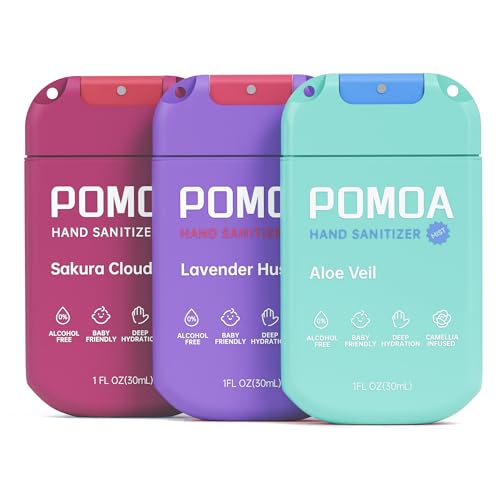 Image of Refillable Hand Sanitizer Spray, Light Scent, Alcohol-Free, 3 Pack, Fresh