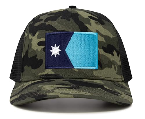 Image of International Tie State Hat for Men and Women, Adjustable Snapback Trucker Baseball Cap with Embroidered Patch