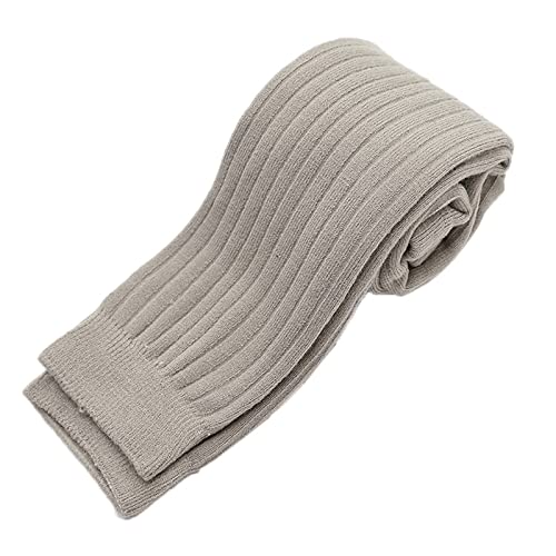 Toddler Baby Girls Warm Leggings Infant Knit Ribbed Pants Footless Solid Color Tights Stretchy (Dark Gray, 3-6 Months)