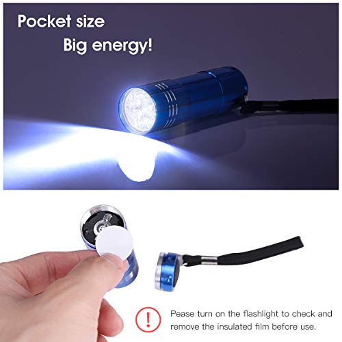 Yikosam 9LED-10 Pack Of Flashlights 9 Led Mini Aluminum Flashlight Bulk thumb #3