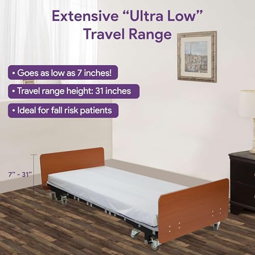 image for ProHeal Full Electric Hospital Bed for Home Use - Choose Mattress, Col