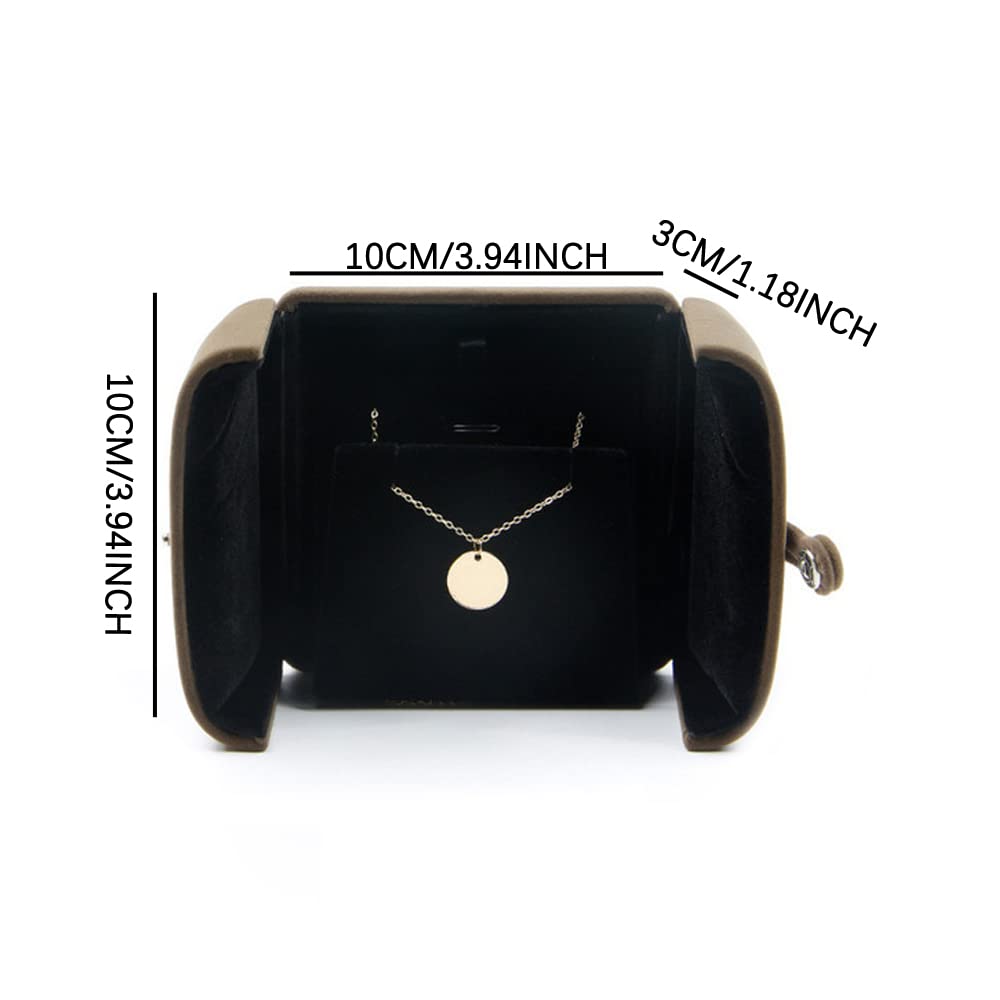 Joyero Doble Abierto para Collares, Pendientes, Anillos, Estuche de exhibición para Bodas (Caja para Colgantes) ()