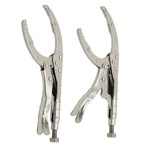 Monster&Master Locking Grip Oil Filter Wrench Pliers, Remover Wrench Tool Vise Locking Plier Holding Gripping Pliers (2 Pack), Athus-Mm-Cp-S6 #TOP1