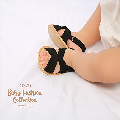 Image of Meckior Infant Baby Girls Boys Summer Sandals Open Toe Lace Princess Dress Wedding Flats Shoes Newborn Toddler Soft Non-slip Sole First Walker Crib Shoes