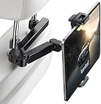 Lamicall Car Headrest Tablet Holder - [Extension Arm] Adjustable iPad Car Mount for Back Seat, Road Trip Essentials for Kids, 4.7-11" Tablet iPad Pro, Air, Mini, Galaxy, Fire, Black