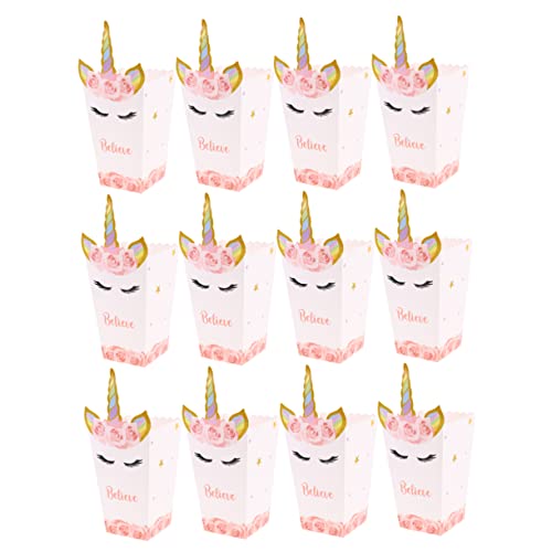 FUNOMOCYA 12Pcs Boxes Funny Holders for Storage Lightweight Safe Design for Parties Events Fun Unicorn Printing B Style