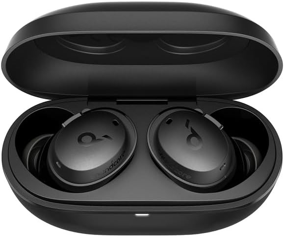 Soundcore Life Dot 3i earbuds inside their charging case