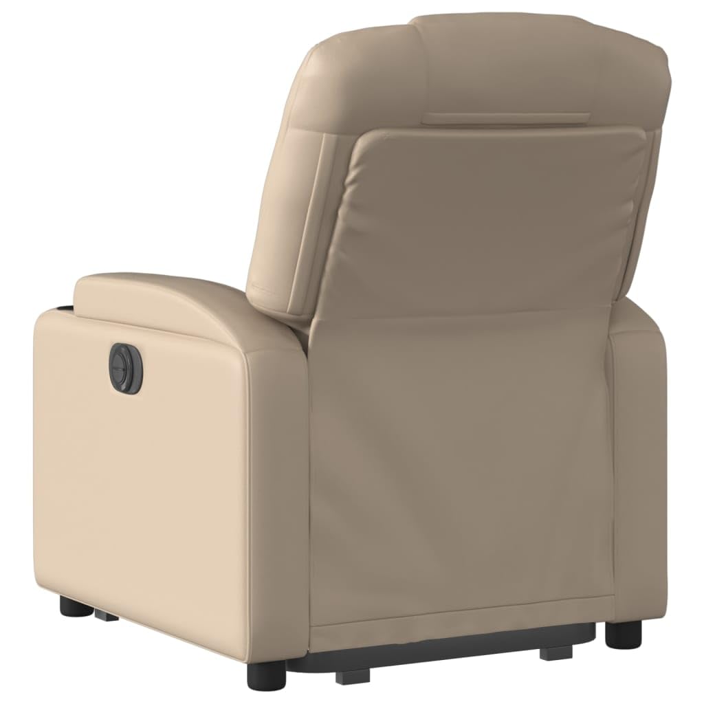 Fauteuil de relaxation électrique en cuir synthétique rembourré ergonomique avec fonction allongée et dossier réglable, accoudoir large, idéal pour le salon et le bureau