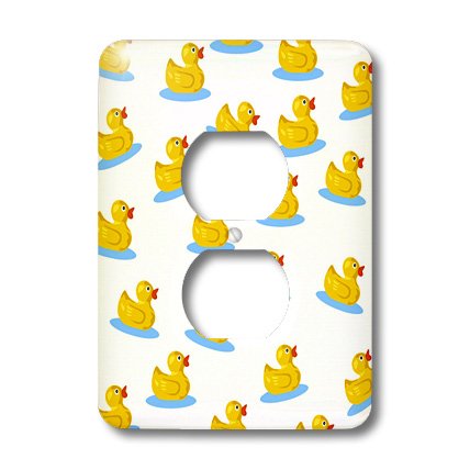 Cubierta de interruptor de patito de goma 3dRose lsp_194618_6 con diseño infantil para pared