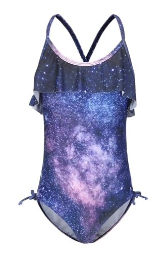 Image of Girls One Piece Swimsuits Ruffle Bathing Suit Kids Hawaiian Floral Swimwear 3-16 Years