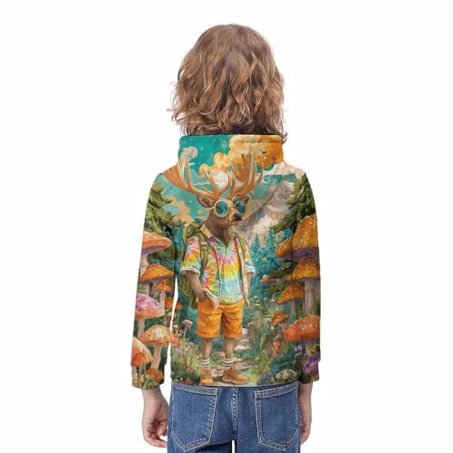 Imprimés en 3D Lumineux sur ce Sweat-Shirt à Capuche pour Enfant