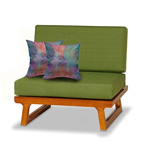 Mugod Arabic Floral Throw Pillow Cover Vintage Decorative Elements Pattern Tile With Mandalas Decorative Square Pillow Case For Home Bedroom Living Room Cushion Cover 18X18 Inch #TOP4