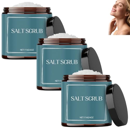 Exfoliante corporal con sales marinas, crema hidratante, exfoliante con aceites naturales, suaviza la piel para todo tipo de piel.