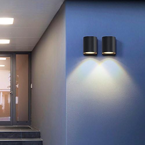 5W Semi-Circle Wall Sconces Outdoor Porch Down Gate Door Light Black Finish Warm White