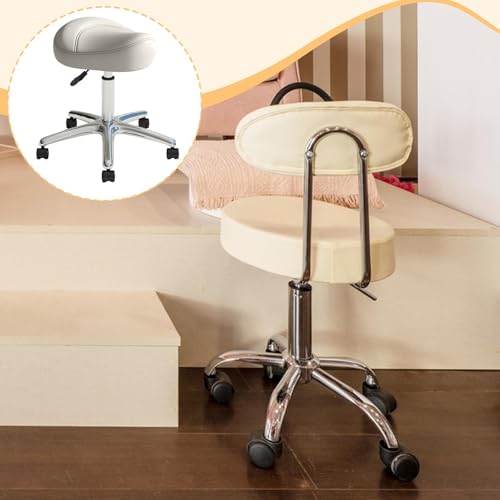 Tabouret de selle ergonomique réglable multifonction blanc de travail