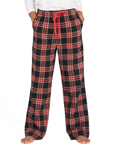 Image of LAPASA Women's Flannel Pajama Pants with Pockets & Drawstring L74 | Comfy flannel lounge sleep PJ pants with cozy warmth and soft comfort, perfect for relaxing, sleeping, and home wear.