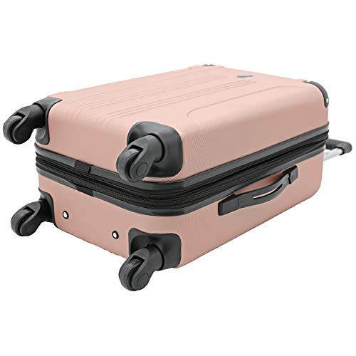 Travelers Club Sky+ Luggage Set, Rose Gold, 3 Piece