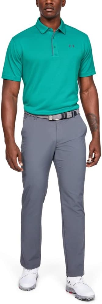 Under Armour Men's Tech Golf Polo Teal Rush (454)/Pitch Gray Small