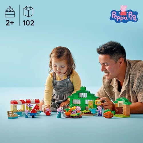 Image of LEGO DUPLO Peppa Pig Grandpa Pig's Garden and Greenhouse Building Set 10461 Building Blocks Toys for 2+ Gift for Boys and Girls