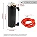 Universal Aluminum Racing Engine Oil Catch Tank CAN Kit Turbo Reservoir Billet Round 350ML Black