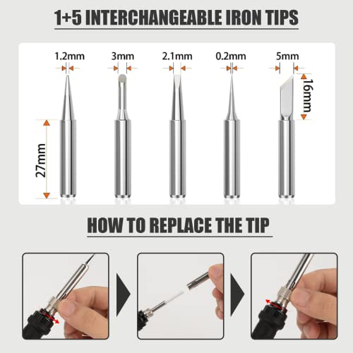 60W Adjustable Temperature Soldering Iron