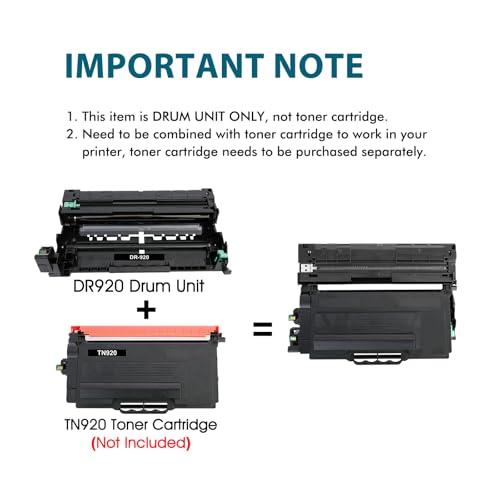Image of DR-920 DR920 Drum Unit Black 2-Pack Compatible Replacement for Brother DR920 DR 920 DR-920 Drum Unit for HL-L6210DW L5210DW L5215DW L6217DW L6310DW L6415DW MFC-L5710DN L5710DW Printer