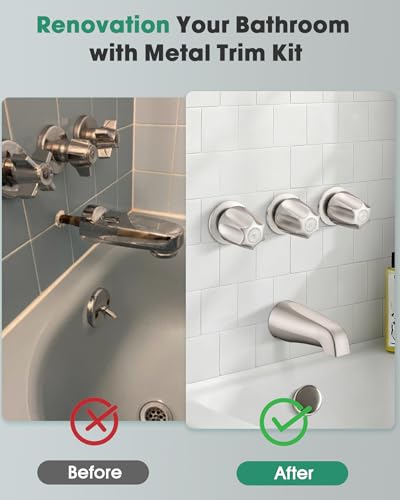 Juego de Grifería para Bañera y Ducha de 3 Palancas, Kit de Remodelación para Price Pfister Verve, Acabado en Níquel Cepillado miniatura 6