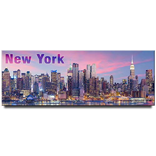 Imán de nevera panorámico Nueva York 4.75 x 1.75 in