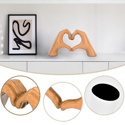 Sculpture de mains en forme de cœur dorée cadeau idéal maison - 7