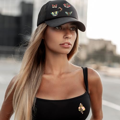 Ceenna 100 Pcs Black Enamel Pins Bulk Gothic Cat Butterfly Snake Crow Witch Brooches Spooky Horror Halloween Lapel Pins for Backpack Bags Clothes Vintage Cute Kawaii Funny Emo Gift Women3