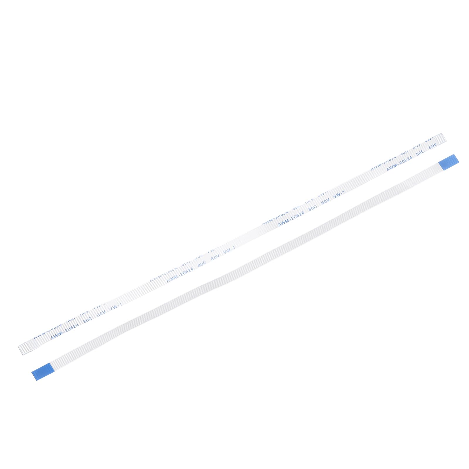 sourcing map 20Pcs FFC Flexible Flat Cable, 8 Pins 0.5 mm Pitch 250mm FPC FFC Flexible Ribbon Cable for LCD TV Car Audio DVD Player Laptop (A Type)