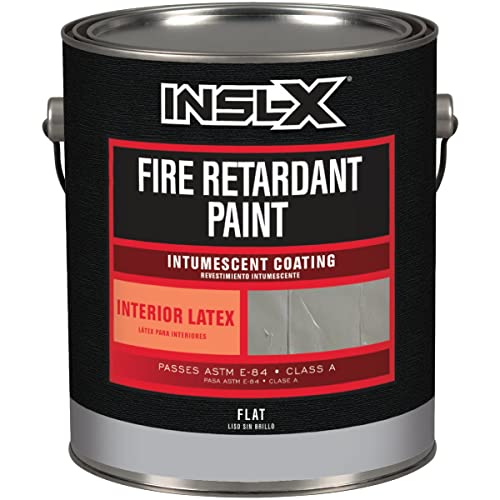 Insl-X White Flat Acrylic Fire Retardant Paint 1 gal