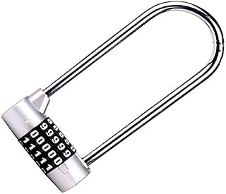 2.75" Wide 5 Position resettable U-Lock Padlock with 4.57" Long Shackle, Gym, Suitable