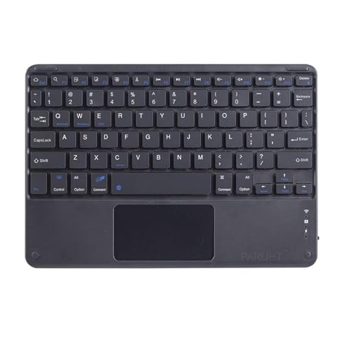 Image of Wireless Bluetooth Keyboard with Touchpad Rechargeable Slim Lightweight Like Air Multi-Device Portable for Tablet, Laptop, Smart TV, PC, Black BTW-TOUCH50